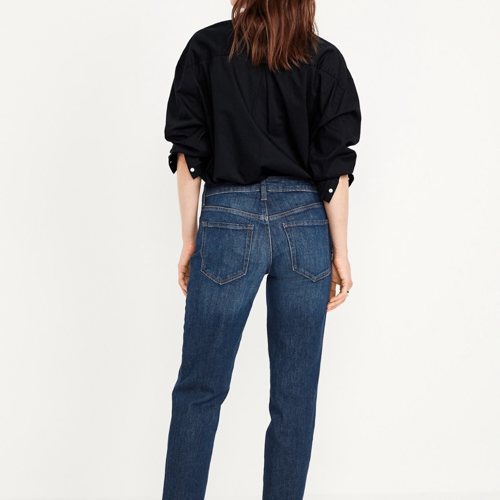 Old Navy Women's Dark Blue Mid-Rise OG Straight Ankle Jeans. Size 10P. NWOT - Picture 12 of 16